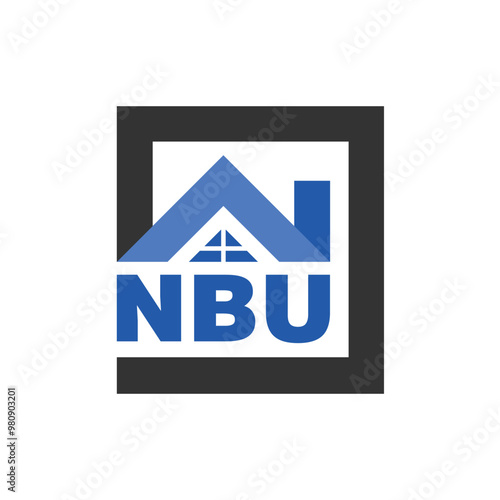 NBU letter logo design on white background. NBU logo. NBU creative initials letter Monogram logo icon concept. NBU letter design photo