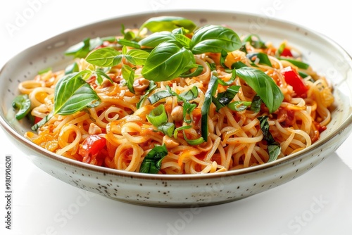 Thai peanut noodles with vegetables