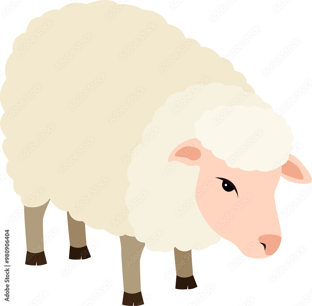 Naturally Raised Sheep animal isolate illustration design Naturally Raised Sheep animal isolate illustration design