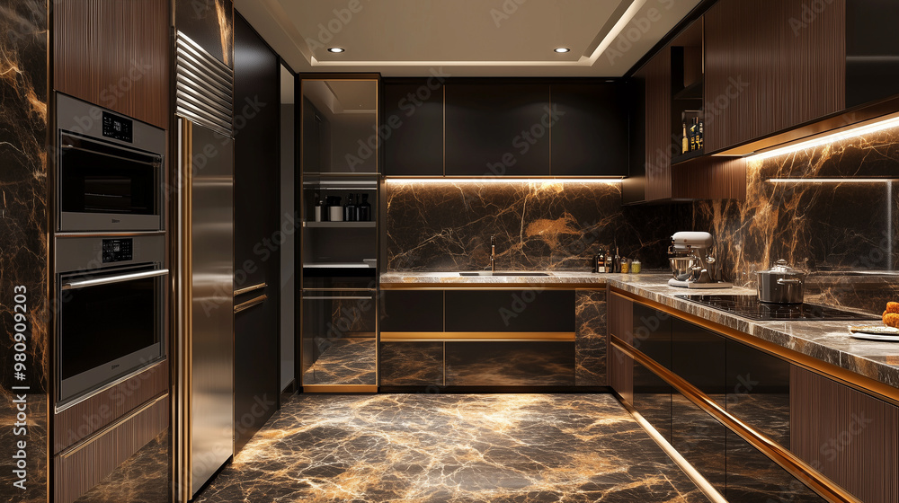3d render of interior in the kitchen 3d render of interior in the kitchen