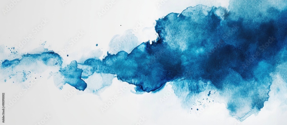 Abstract Watercolor Grunge Background Ink Stain In Blue Color Abstract Watercolor Grunge Background Ink Stain In Blue Color