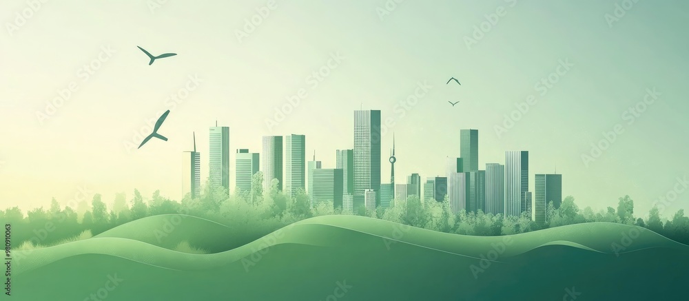 Fototapeta premium Sustainability Concept Green Economy Of Organization