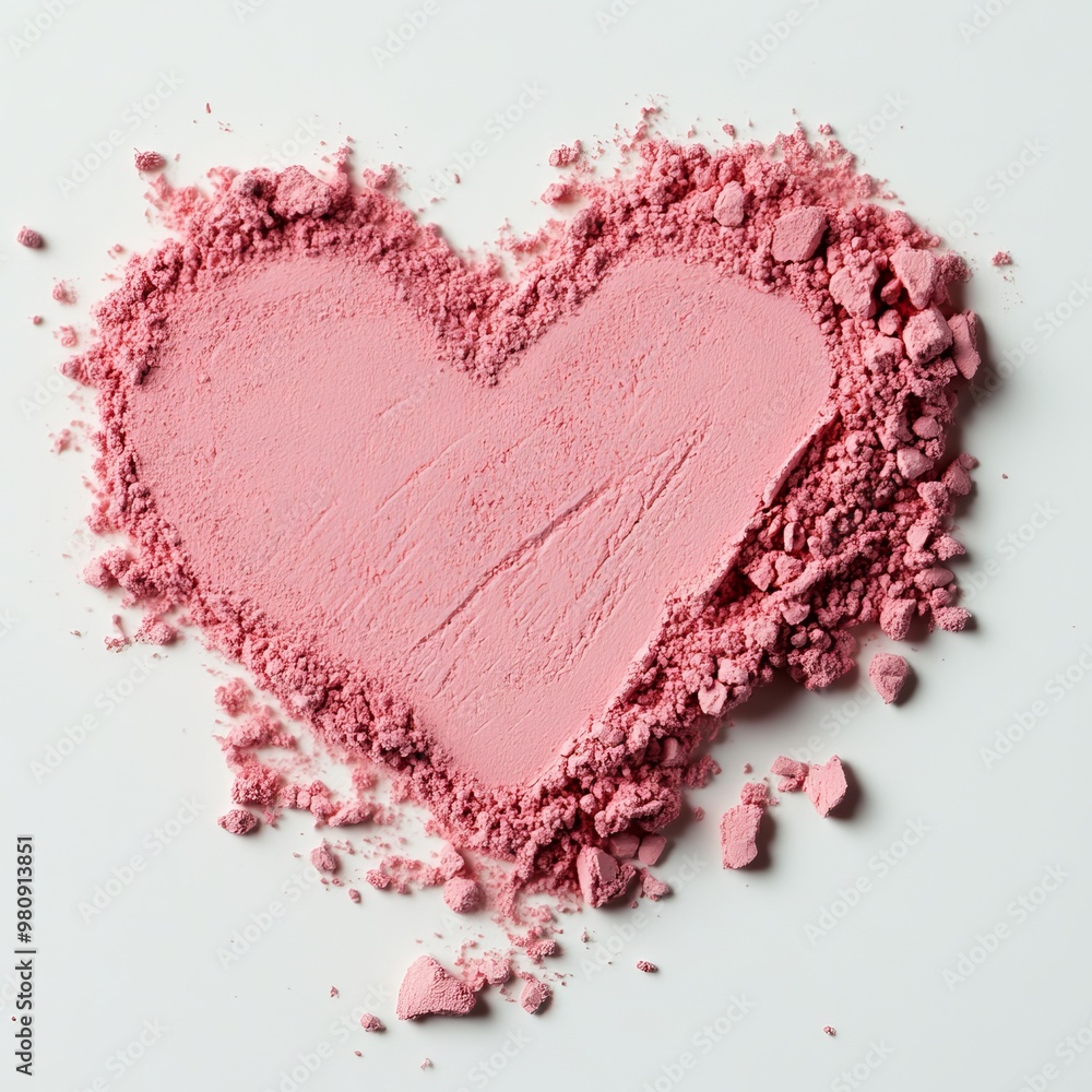 Swatch of lip oil shaped as a heart with light pink background and isolated. Swatch of lip oil shaped as a heart with light pink background and isolated.