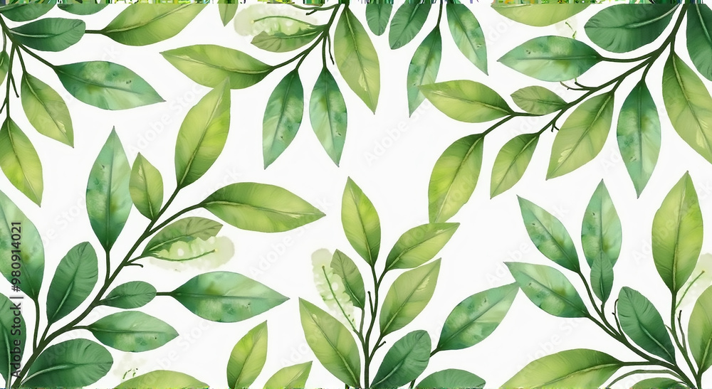 green leaves seamless pattern green leaves seamless pattern