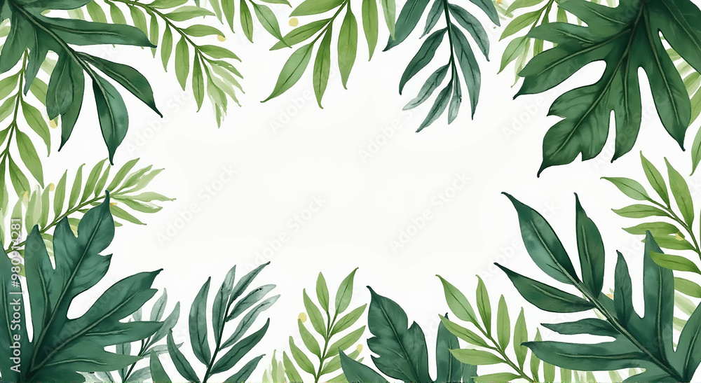bamboo leaves frame bamboo leaves frame