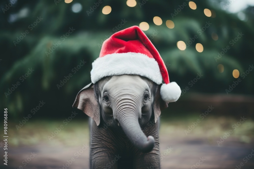 Elephant christmas wildlife mammal. Elephant christmas wildlife mammal.
