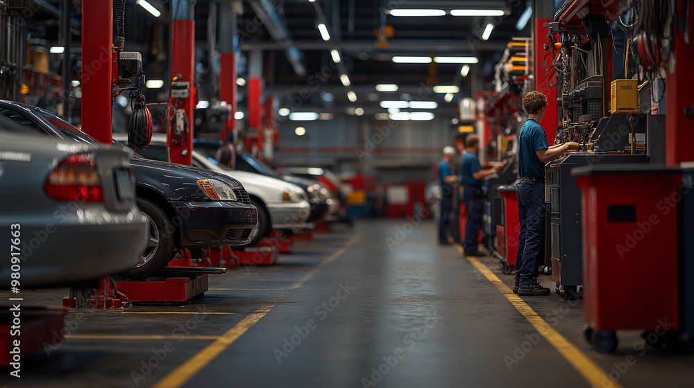 自動車の修理工場