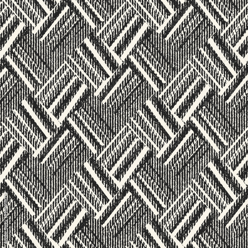 Monochrome Grain Striped Check Pattern