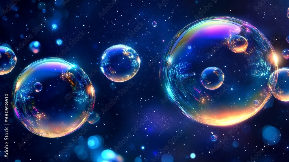 Technological hologram asbun bubbles abstract background in purple magenta and navy blue color Technological hologram asbun bubbles abstract background in purple magenta and navy blue color