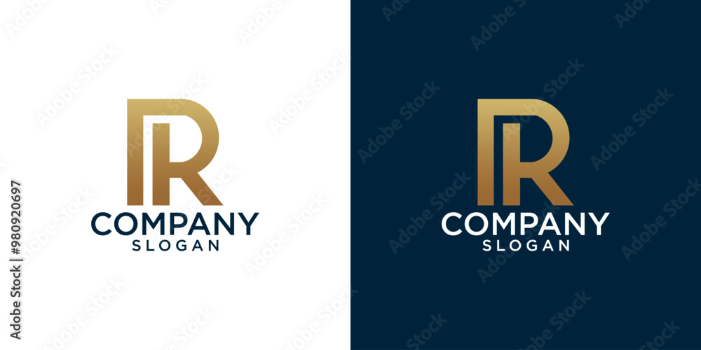 abstract letter r monogram logo design template abstract letter r monogram logo design template