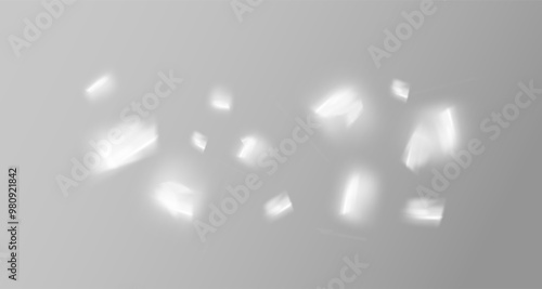 Glare from the sun's rays on the wall. Soft overlay of natural light. Abstract background for product presentation.Natural light layout.