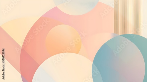 Wallpaper Mural Abstract Geometric Pastel Background Torontodigital.ca