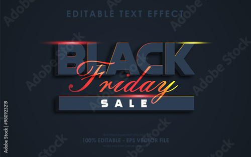 Editable black friday sale text effect