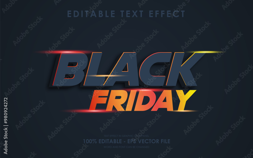Editable black friday text effect Editable black friday text effect