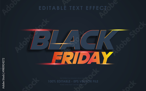 Editable black friday text effect