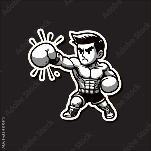 Wallpaper Mural Vector Sticker of Boxing Torontodigital.ca