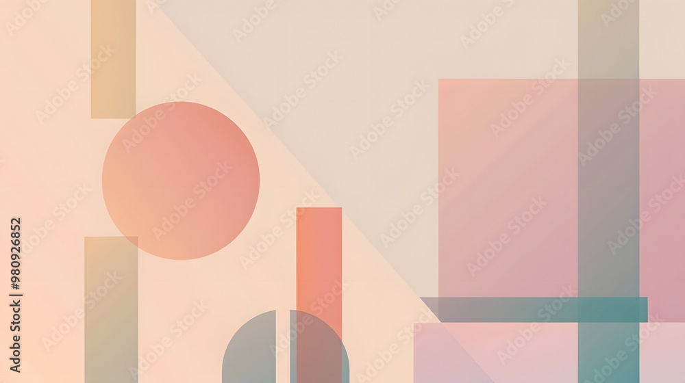 Obraz premium Modern Pastel Geometric Pattern