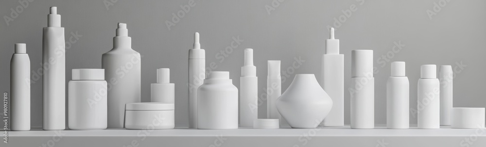 White 3D cylinder front view and levels on grey background. Cylinder pillar, pedestals, museum stages. Modern illustration of 3D basic geometric shapes. White 3D cylinder front view and levels on grey background. Cylinder pillar, pedestals, museum stages. Modern illustration of 3D basic geometric shapes.