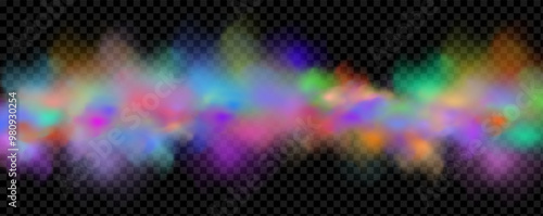 Background of an explosion of colorful smoke clouds.Multicolor fog with blue and yellow particles.Explosions of color powder.