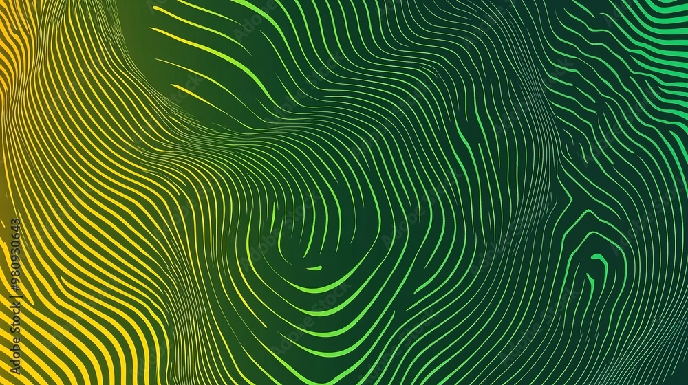 Colorful abstract pattern of wavy lines in green and yellow, creating a dynamic visual effect with smooth gradients and textures Colorful abstract pattern of wavy lines in green and yellow, creating a dynamic visual effect with smooth gradients and textures