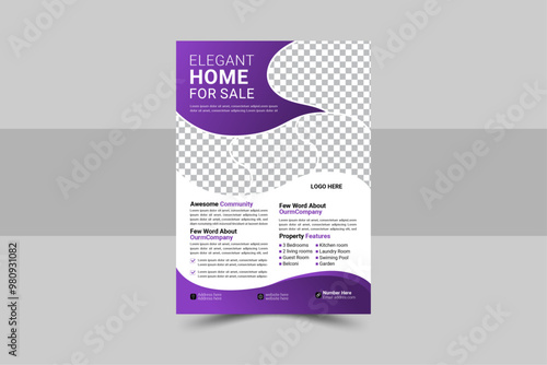 Modern real estate flyer design templet