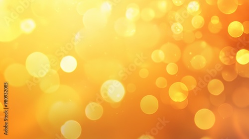 Golden bokeh background with soft circular lights creating a warm and inviting atmosphere in a bright and cheerful setting