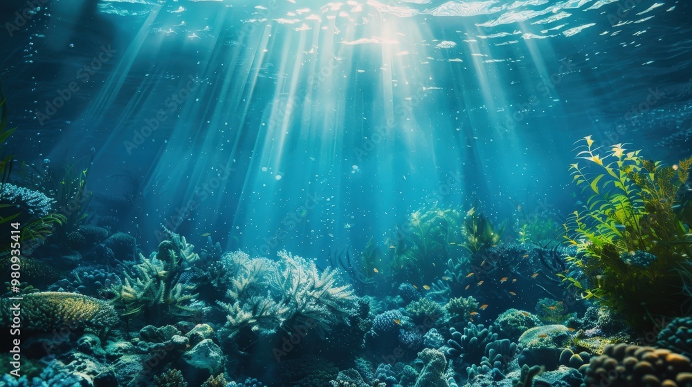 Fototapeta premium The ocean's role in carbon sequestration is vital for mitigating climate change.