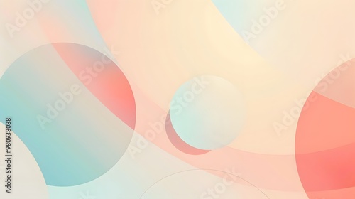 Abstract Pastel Geometric Design