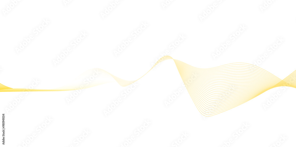 Abstract wavy lines flowing curve golden gradient color on transparent background. Abstract white background colorful lines. modern wavy stripes on white background isolated. Abstract wavy lines flowing curve golden gradient color on transparent background. Abstract white background colorful lines. modern wavy stripes on white background isolated.