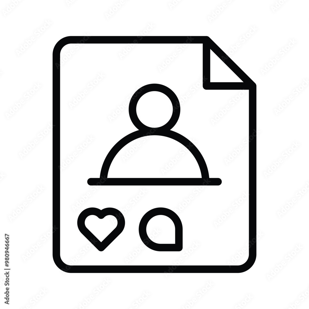 Icon representing customer profiles for user management Icon representing customer profiles for user management