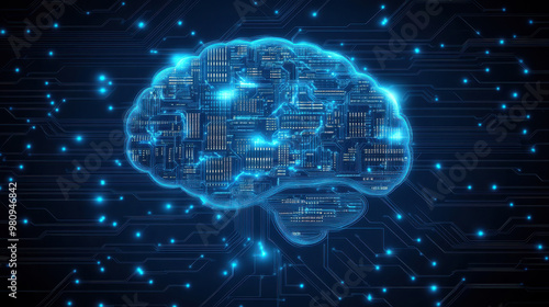 Wallpaper Mural Brain Research Digital Art Illustration Torontodigital.ca