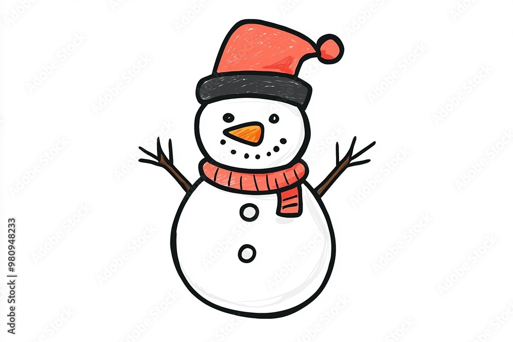 Schneemann mit Schal und Mütze Schneemann mit Schal und Mütze