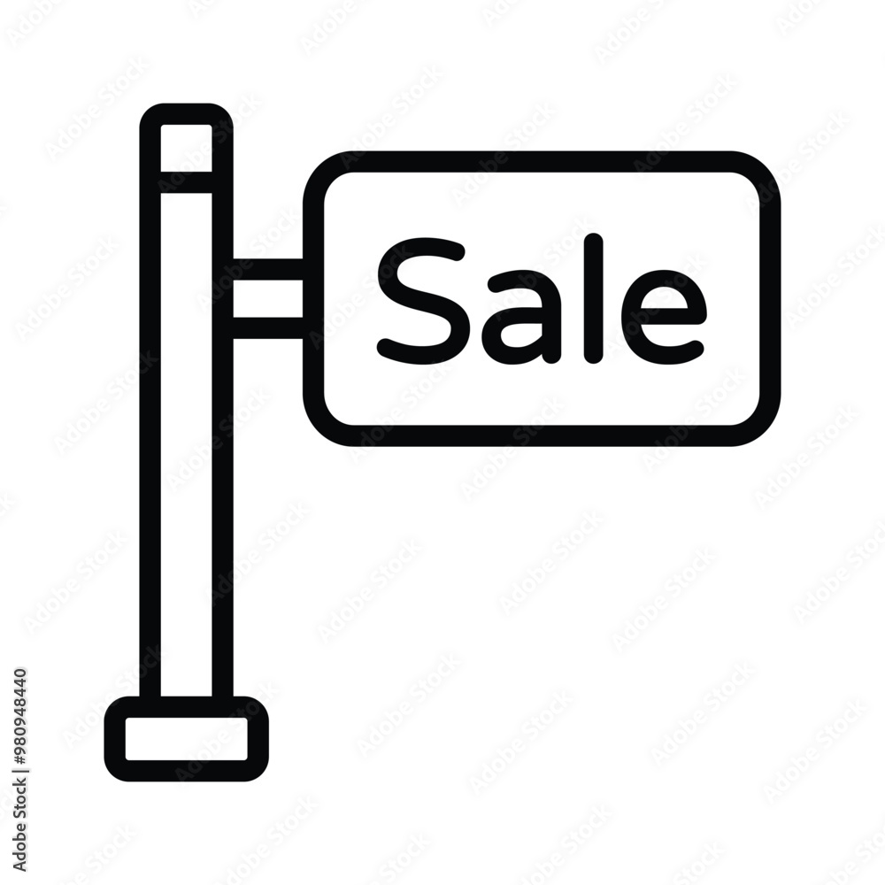 Sale board icon representing discounts and special offers Sale board icon representing discounts and special offers