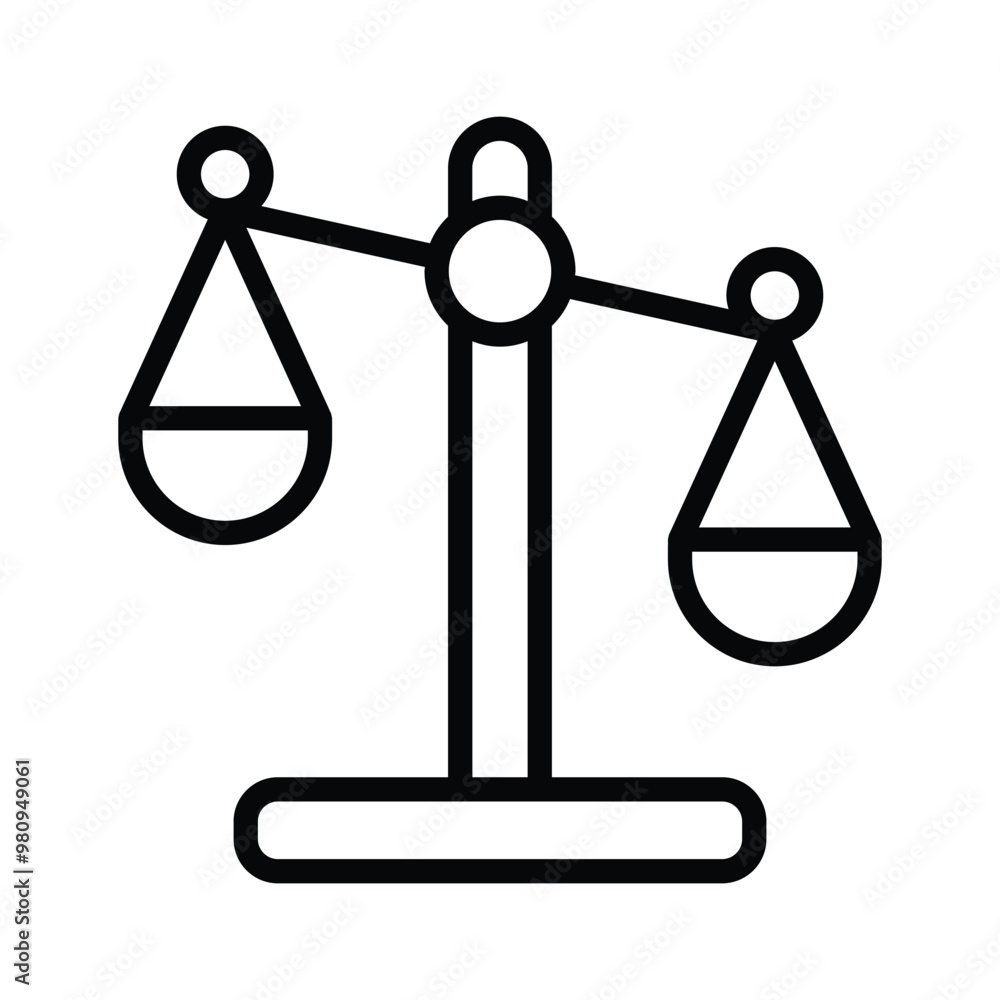 Simple balance icon representing equality,stability and fairness Simple balance icon representing equality,stability and fairness
