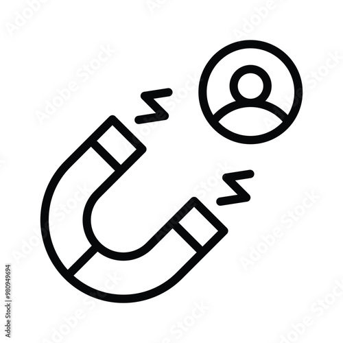 Efficient lead generation icon, ideal for marketing and sales tools