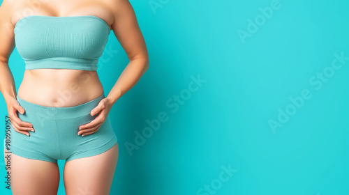 Weight loss success story, person showing slimmer figure, flat design illustration