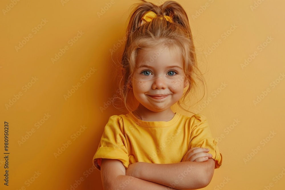 Happy Child in Yellow Daylight