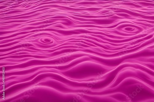 A vibrant fuchsia water ripple with bold reflective waves, Ai Generated