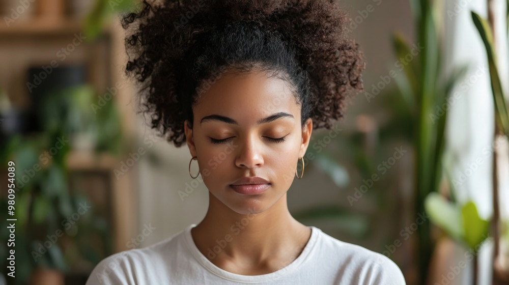 A person practicing grounding techniques, such as focusing on the five senses, to manage anxiety in a moment of stress. A person practicing grounding techniques, such as focusing on the five senses, to manage anxiety in a moment of stress.