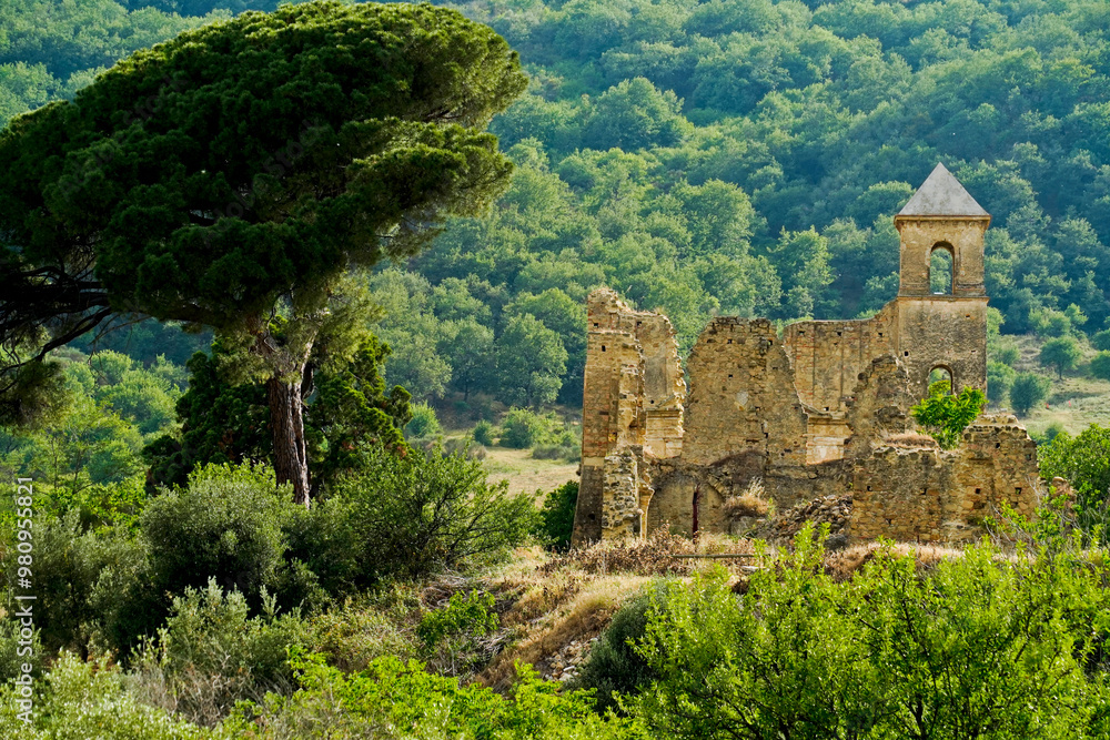 Fototapeta premium Campomaggiore vecchio, borgo fantasma,Potenza,Basilicata,Italy