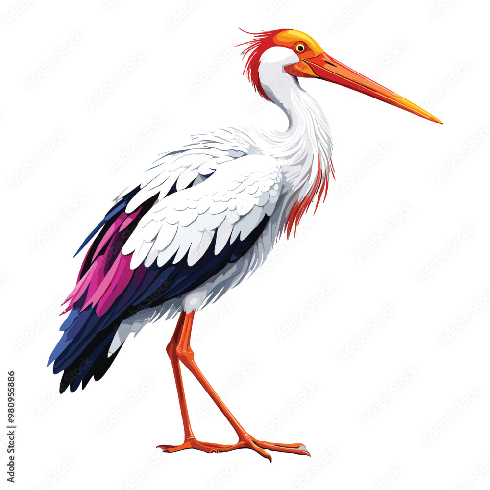 Vector illustration of a stork Vector illustration of a stork