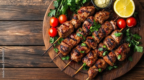 A Cağ Kebab. The most popular Turkish dishes. Marinated lamb cooked on a horizontal rotisserie and sliced off in portions, known for its rich, juicy taste.