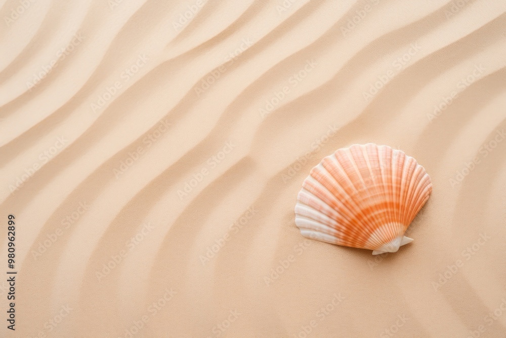 Seashell on sand backgrounds outdoors nature. Seashell on sand backgrounds outdoors nature.