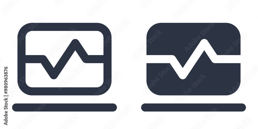 Analytics or Browse Activity simple icons set designed in filled, outline, line and stroke style Analytics or Browse Activity simple icons set designed in filled, outline, line and stroke style