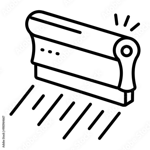 An outline style icon of squeegee 