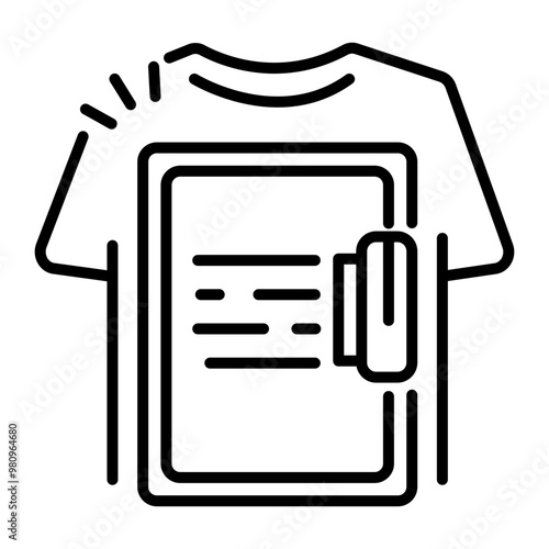 An outline icon of screen printing 