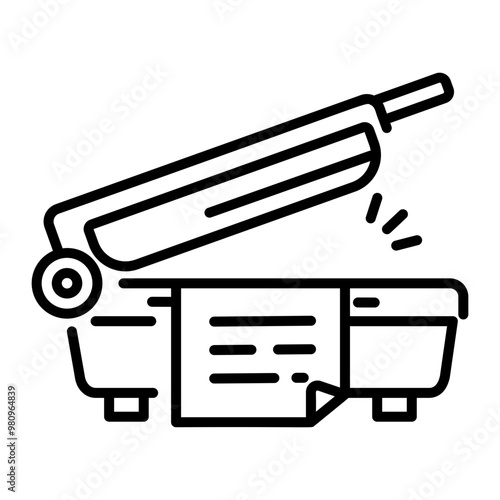 Heat sealer icon in line style