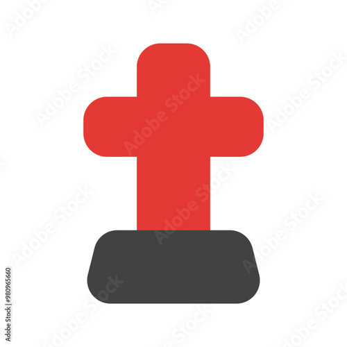 tombstone flat icon