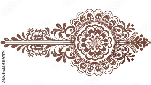Diwali Hindu festival greeting card, Hand Drawn line art Vector illustration