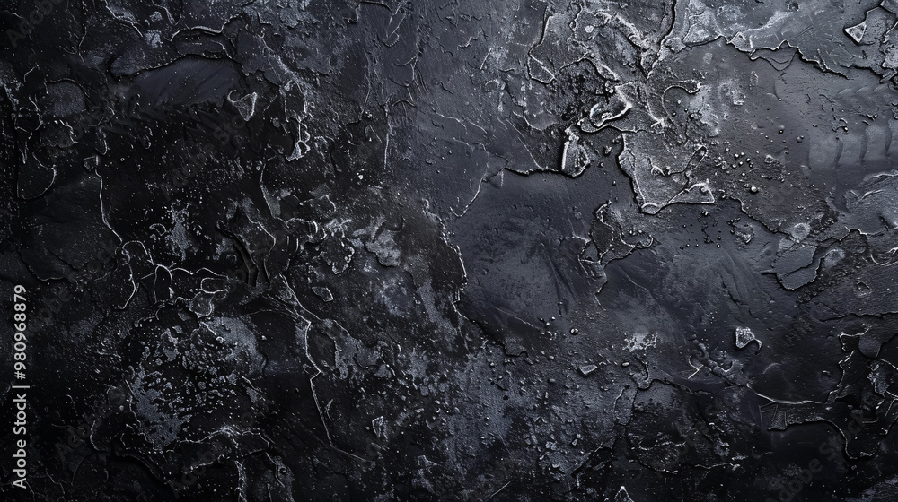 Fototapeta premium Black anthracite stone concrete texture background panorama banner long